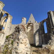 Roches_tranchelion_4 Seuls une partie des murs sont encore débout : la charpente, les vitraux et le mobilier ont disparu.
